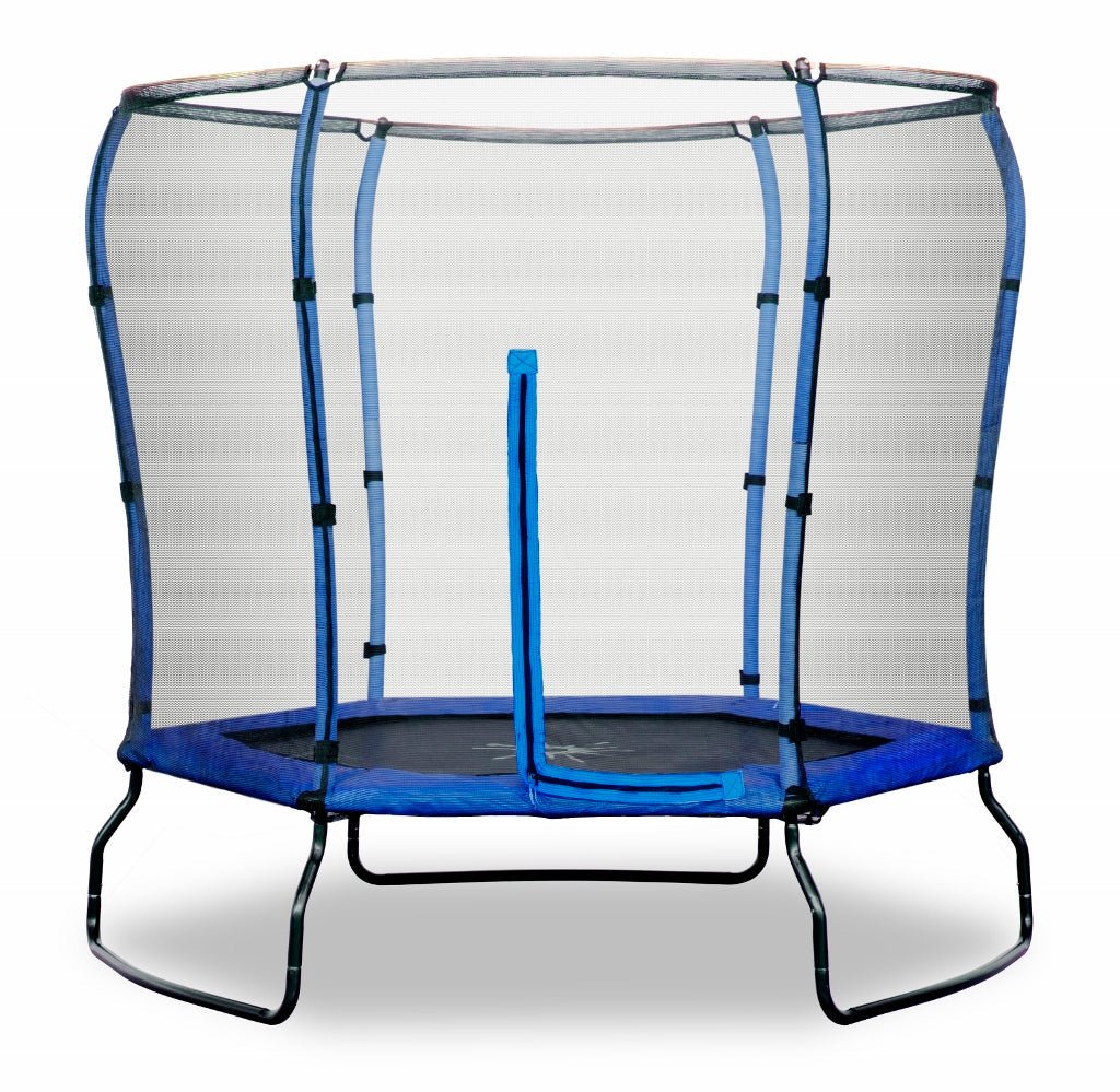 Rebo Safe Jump 7FT Trampoline With Safety Enclosure - Blue