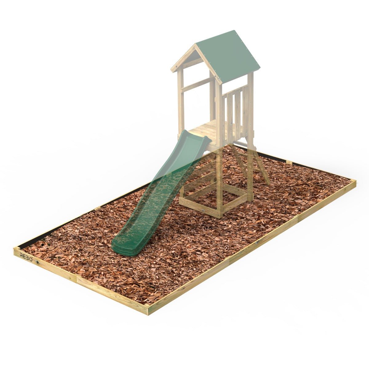 Rebo Safety Play Area Protective Bark Wood Chip Kit - 2.6M x 5.1M