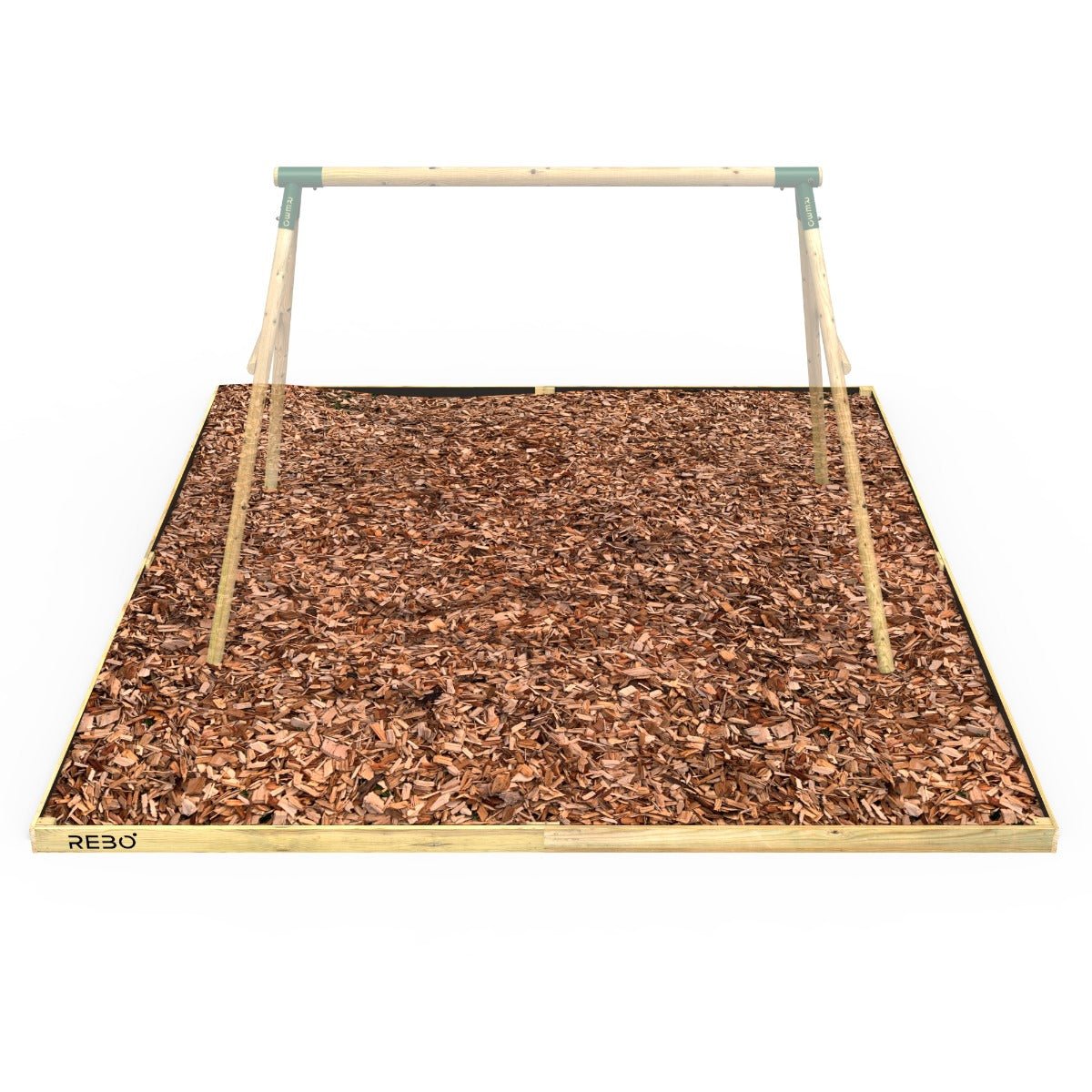 Rebo Safety Play Area Protective Bark Wood Chip Kit - 4M x 4M