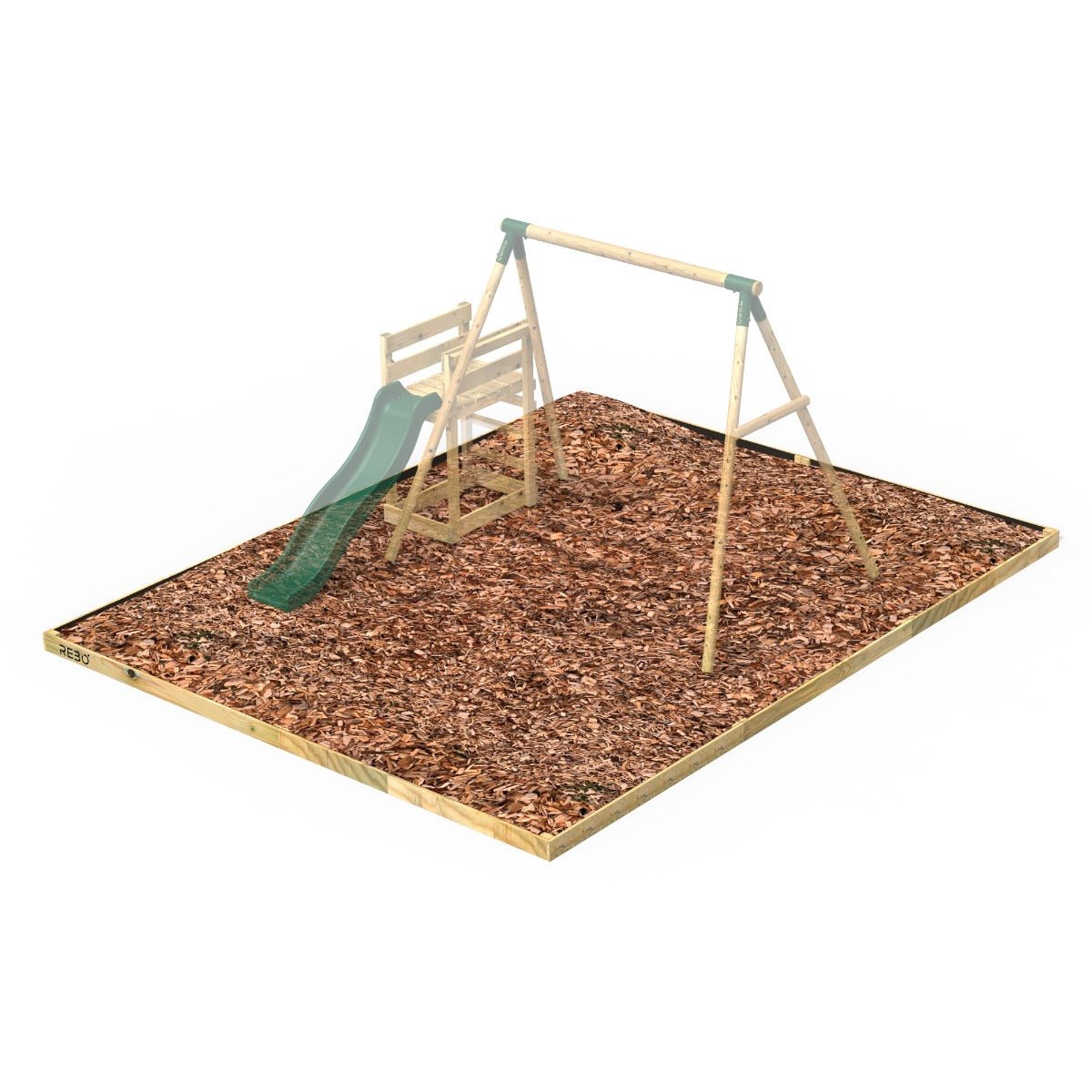 Rebo Safety Play Area Protective Bark Wood Chip Kit - 4M x 5.1M