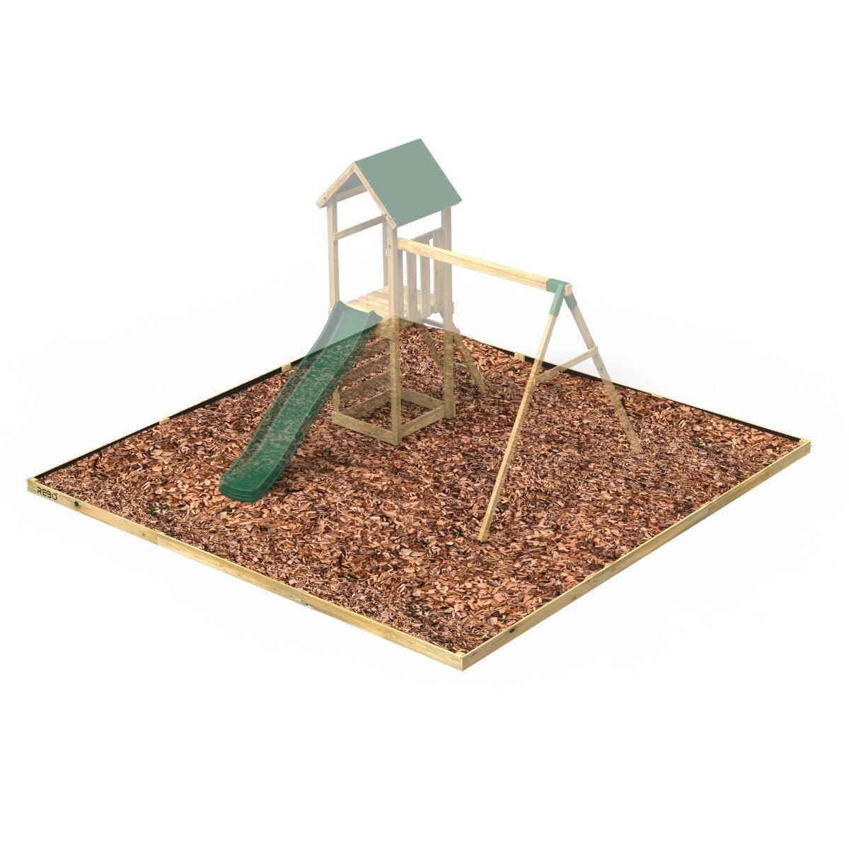 Rebo Safety Play Area Protective Bark Wood Chip Kit - 5.7M x 5.1M