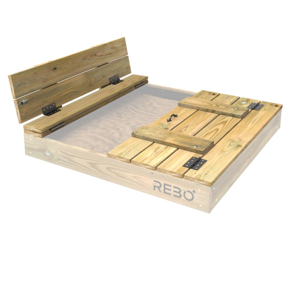 Rebo Sandpit Lid Only with Benches to fit Square 1m x 1m Sandpit