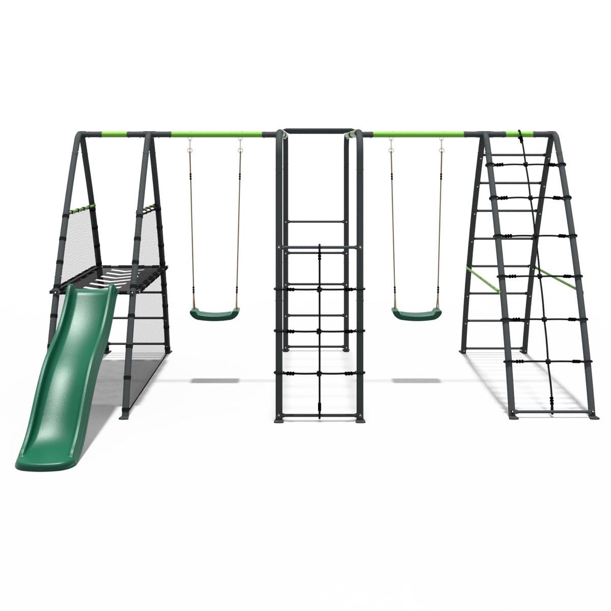 Rebo Steel Series Metal Swing Maximum Play Set - Standard Swings Green