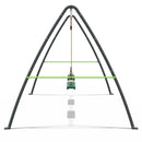 Rebo Steel Series Metal Swing Set - Double Swing Green