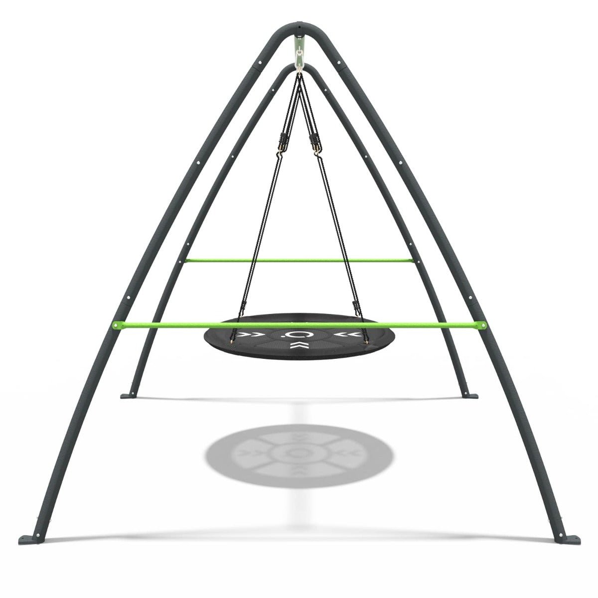 Rebo Steel Series Metal Swing Set - Nest Swing Green