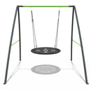 Rebo Steel Series Metal Swing Set - Nest Swing Green