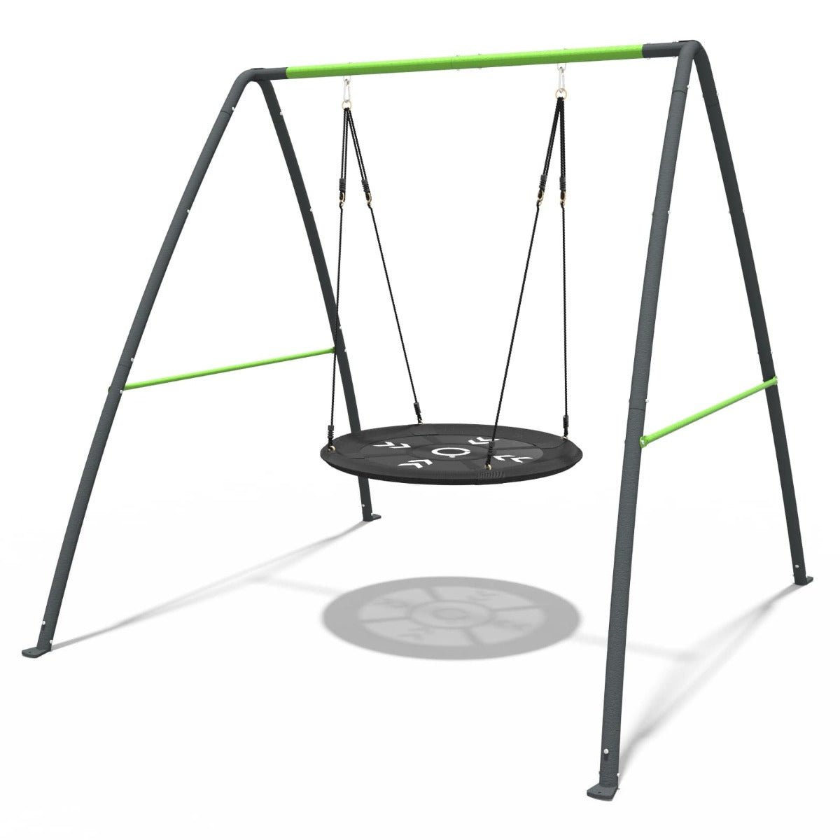 Rebo Steel Series Metal Swing Set - Nest Swing Green