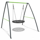 Rebo Steel Series Metal Swing Set - Nest Swing Green
