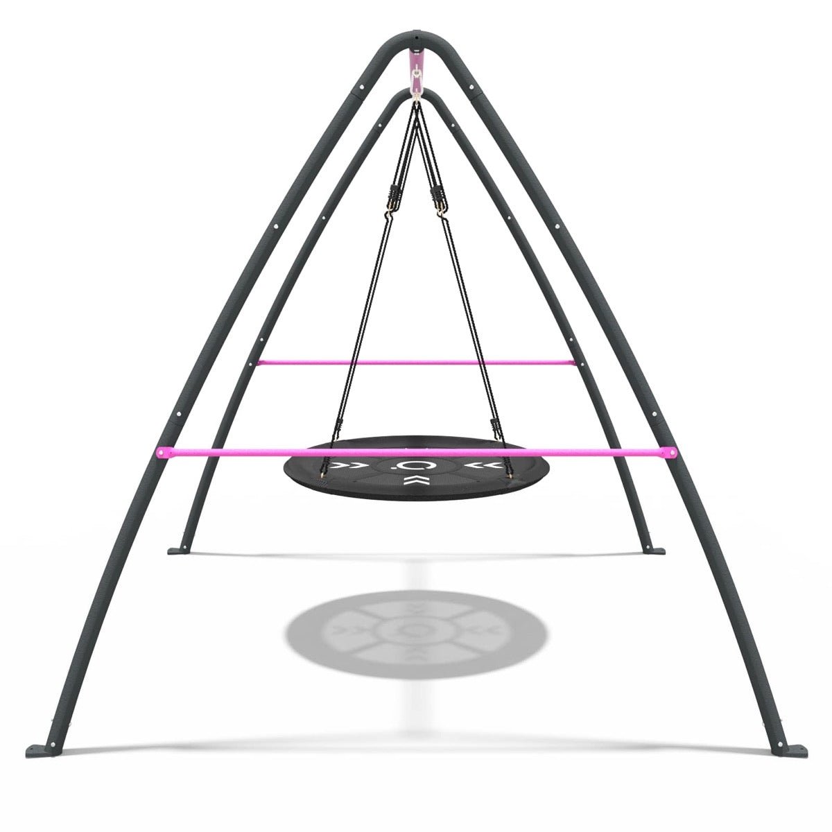 Rebo Steel Series Metal Swing Set - Nest Swing Pink