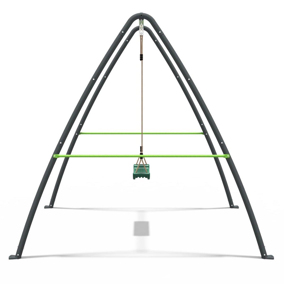 Rebo Steel Series Metal Swing Set - Single Swing Green