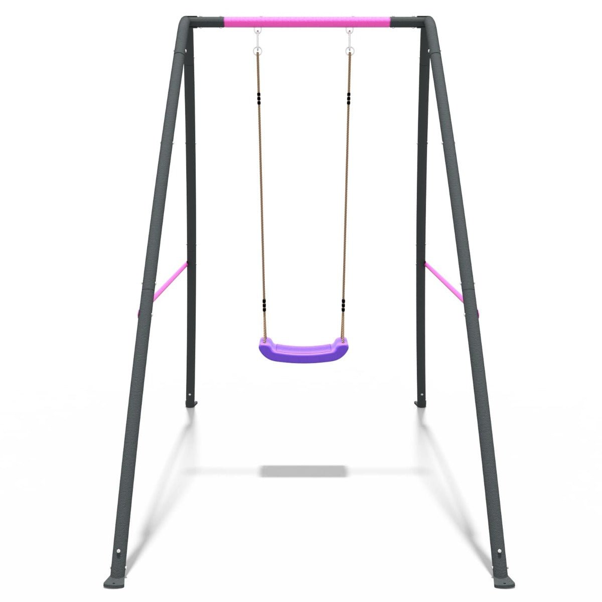 Rebo Steel Series Metal Swing Set - Single Swing Pink