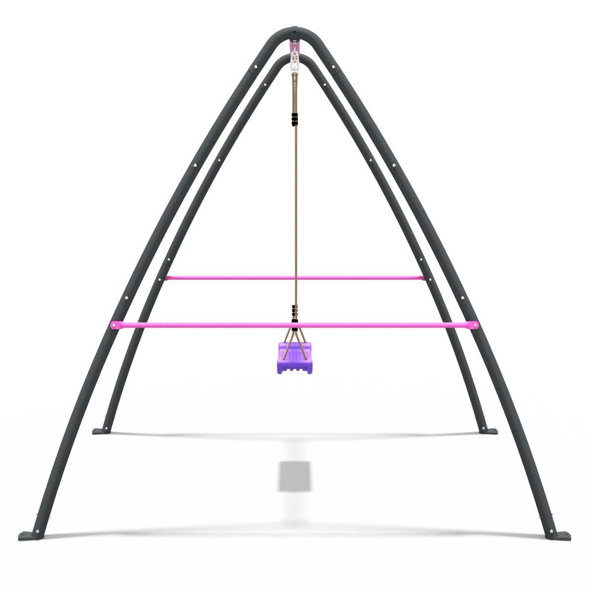 Rebo Steel Series Metal Swing Set - Single Swing Pink