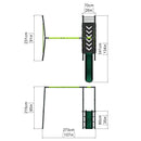 Rebo Steel Series Metal Swing Set with Slide Platform & 6ft Slide - Nest Green