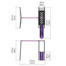 Rebo Steel Series Metal Swing Set with Slide Platform & 6ft Slide - Nest Pink