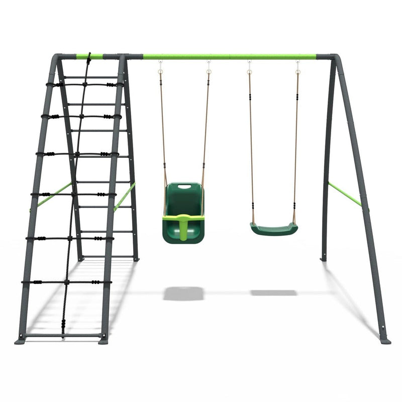 【東京西多摩 】 Swing 750ml 2本セット Rebo new metal swing set with 2 swing seats - green