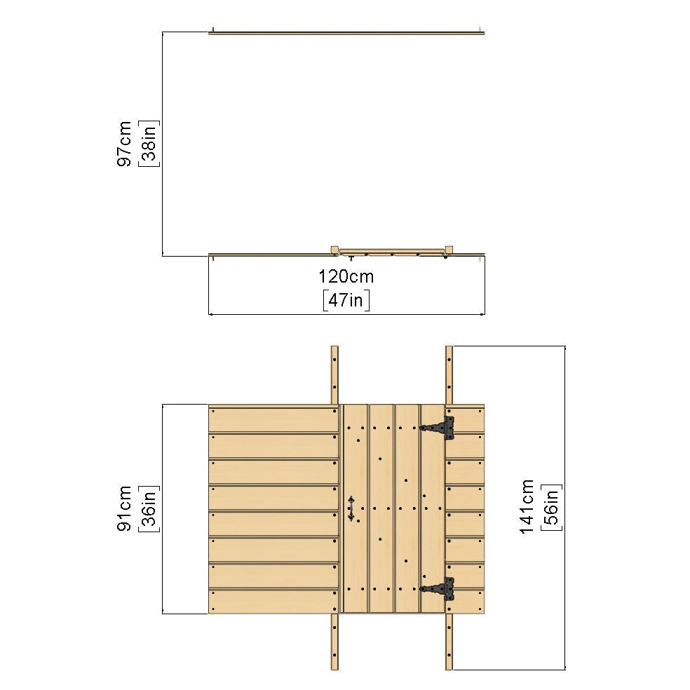 Rebo Step Up Den Pack for 1.5m Platform Modular Tower (3 sides)