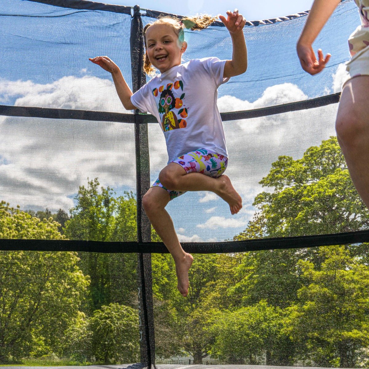 Rebo Summit Oval Trampoline and Safety Enclosure - Summit 1400