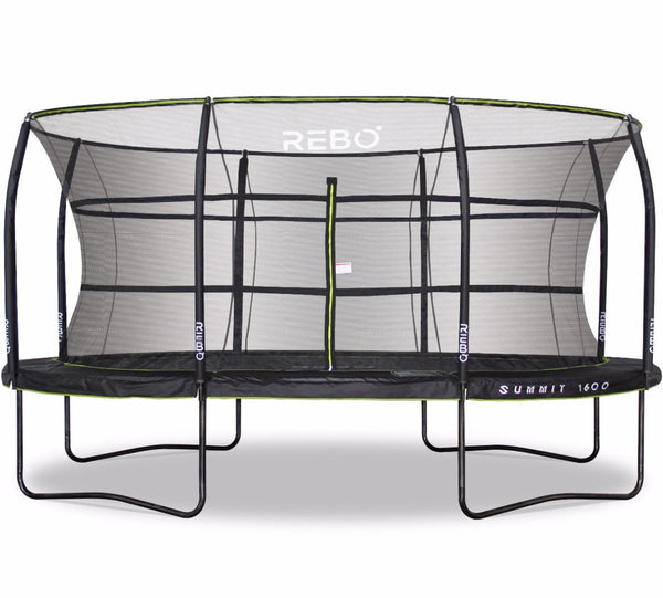 Rebo Summit Oval Trampoline and Safety Enclosure - Summit 1600