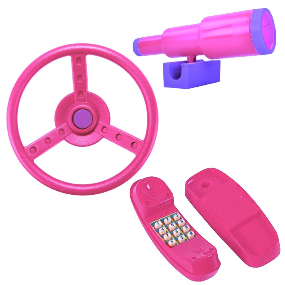 Rebo Telephone, Steering Wheel and Telescope - Pink