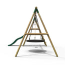 Rebo Ulysses Wooden Swing Set with Platform and Slide