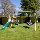 Rebo Ulysses Wooden Swing Set with Platform and Slide