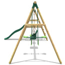 Rebo Voyager Wooden Swing Set with Platform and Slide