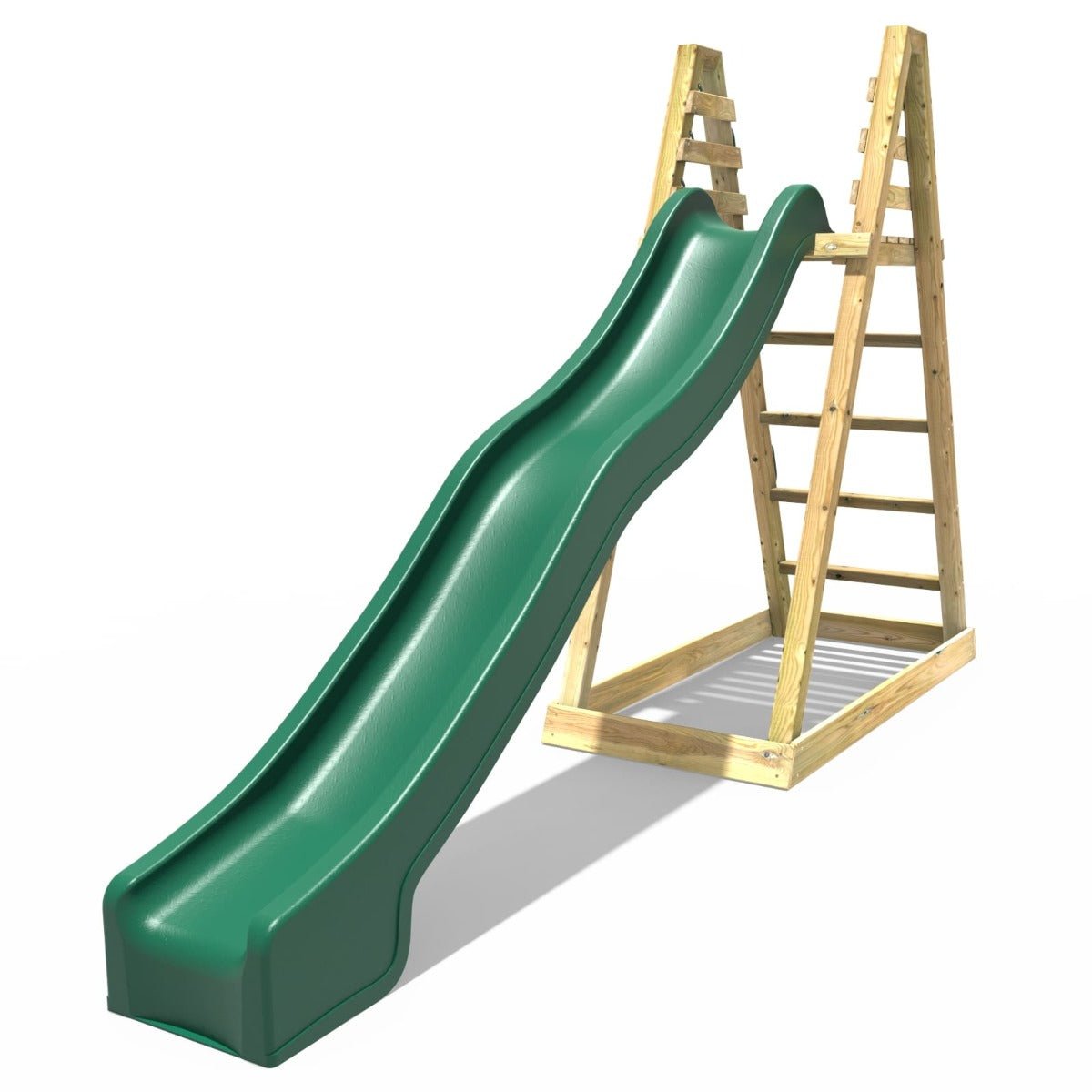 Rebo Wooden Free Standing Slide with 10ft Water Slide - Standard
