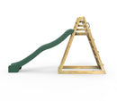 Rebo Wooden Free Standing Slide with 10ft Water Slide - with Adventure Wall