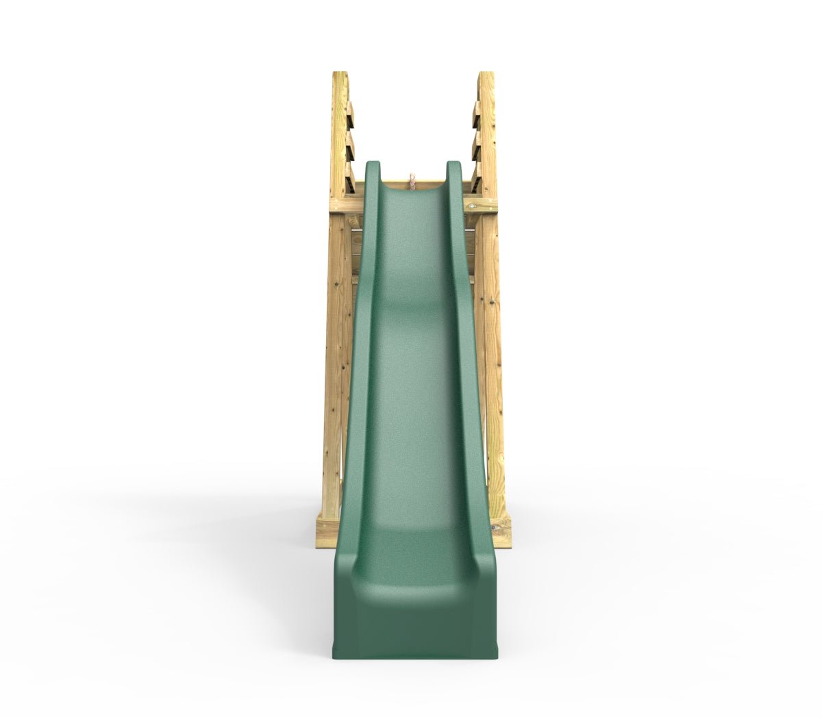 Rebo Wooden Free Standing Slide with 10ft Water Slide - with Adventure Wall