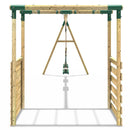 Rebo Wooden Garden Swing Set with Monkey Bars - Comet Green