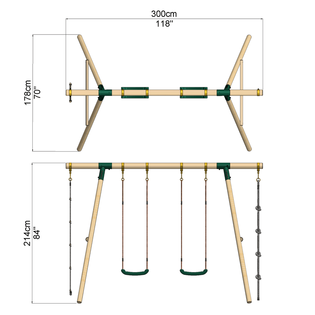 Rebo Eclipse Garden Swing Set Outdoor Toys OutdoorToys
