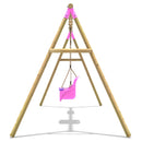 Rebo Wooden Garden Swing Sets - Luna Pink