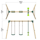 Rebo Wooden Garden Swing Sets - Neptune