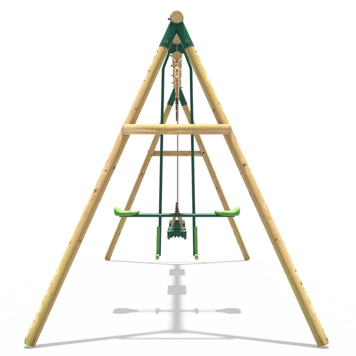 Rebo Wooden Garden Swing Sets - Neptune