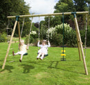 Rebo Wooden Garden Swing Sets - Saturn