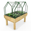 Rebo Wooden Learn and Grow Planter Double with Greenhouse