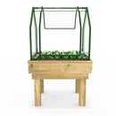 Rebo Wooden Learn and Grow Single Planter with Greenhouse