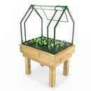 Rebo Wooden Learn and Grow Single Planter with Greenhouse
