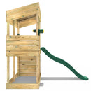 Rebo Wooden Lookout Tower Playhouse with 6ft Slide - Lookout with Adventure Pack