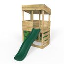 Rebo Wooden Lookout Tower Playhouse with 6ft Slide - Lookout with Den Pack Camouflage