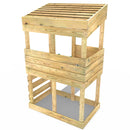 Rebo Wooden Lookout Tower Playhouse with 6ft Slide - Standard Lookout