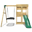Rebo Wooden Lookout Tower Playhouse with 6ft Slide & Swing - Cascades
