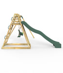 Rebo Wooden Pyramid Activity Frame with Swings & 10ft Water Slide - Cora Linn