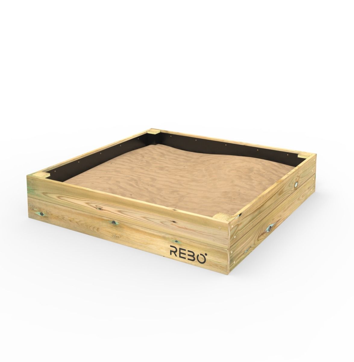 Rebo Wooden Sandpit Ball Pool Square Frame – 120cm x 120cm