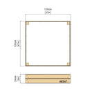 Rebo Wooden Sandpit Ball Pool Square Frame – 120cm x 120cm