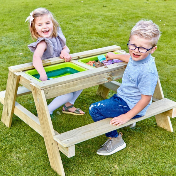 Kids Standard Picnic Bench Size Costway Blue Kids Picnic Table