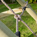 Rebo Wooden Swing Set with Up and Over Climbing Wall - Eden Pink