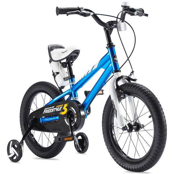 RoyalBaby Freestyle Children’s Pedal Bicycle & Stabilisers 16” Wheel - Blue