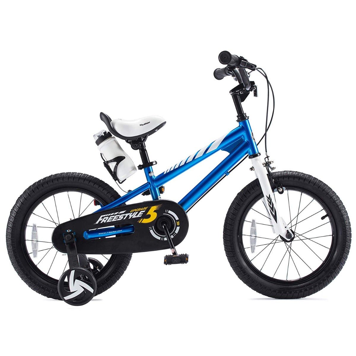 RoyalBaby Freestyle Children’s Pedal Bicycle & Stabilisers 16” Wheel - Blue