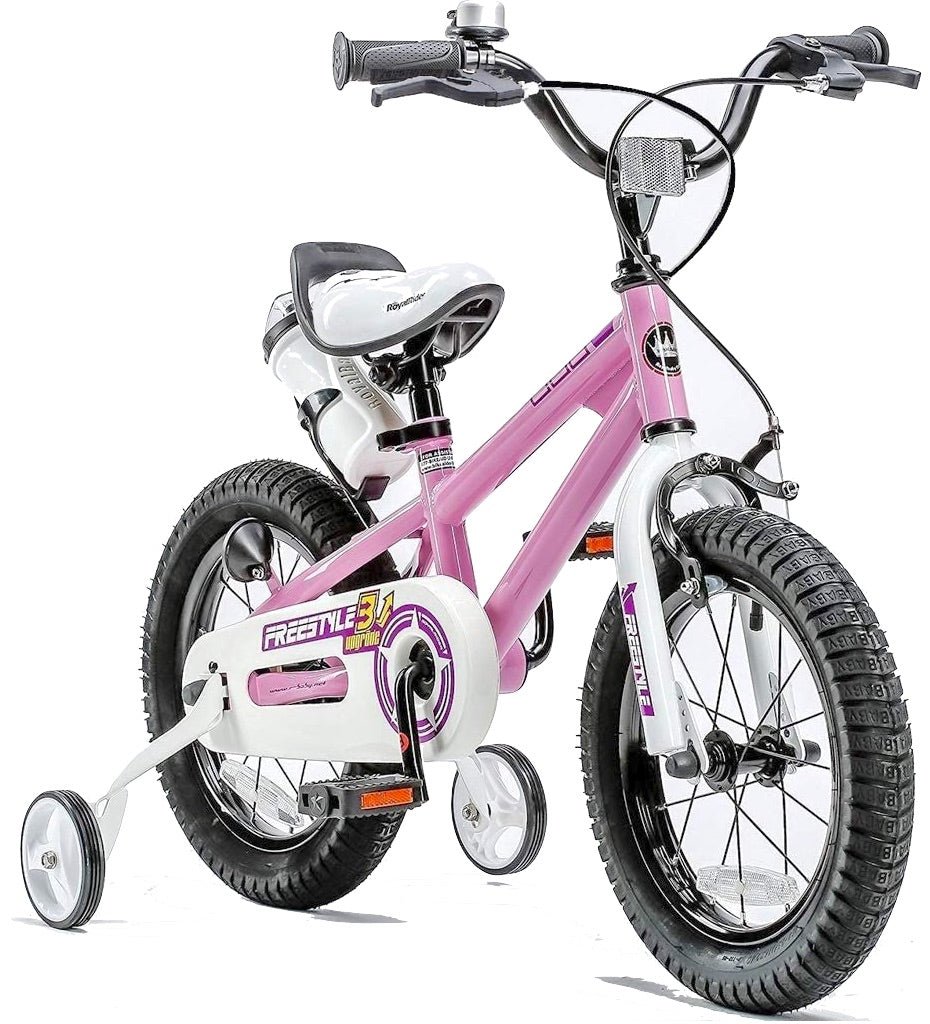 RoyalBaby Freestyle Children’s Pedal Bicycle & Stabilisers 16” Wheel - Pink